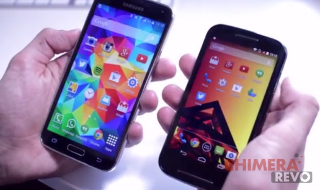 galaxy s5 vs moto e 1