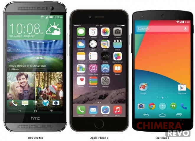 iPhone 6 vs Nexus 5 vs HTC One M8