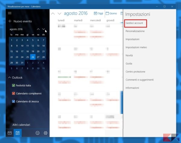 one google calendar not showing on windows 10 app