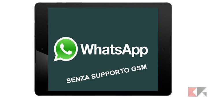 whatsapp per tablet