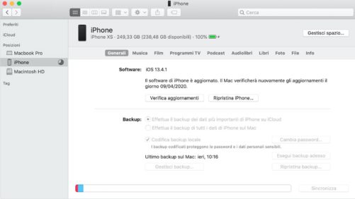 backup iphone to pc view files