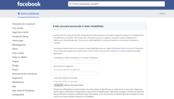 Account Facebook disattivato, bannato o cancellato senza motivo: le ...